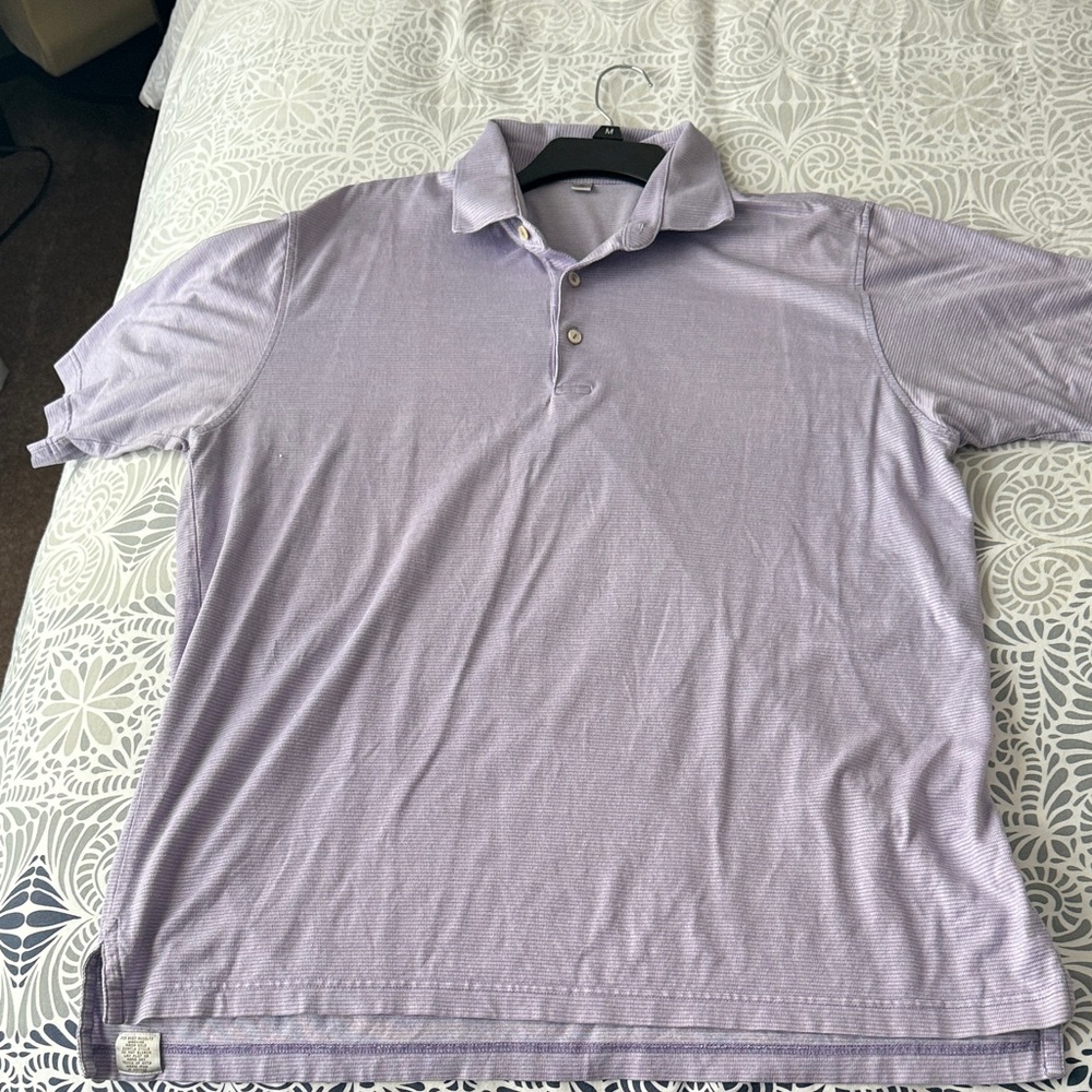 Men's Peter Millar lavender Polo Shirt xl